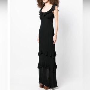 Reformation Black Layered Maxi Dress